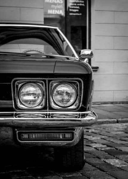 Classic car front view